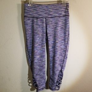 Ideology Space-dyed Crisscross Cropped Leggings